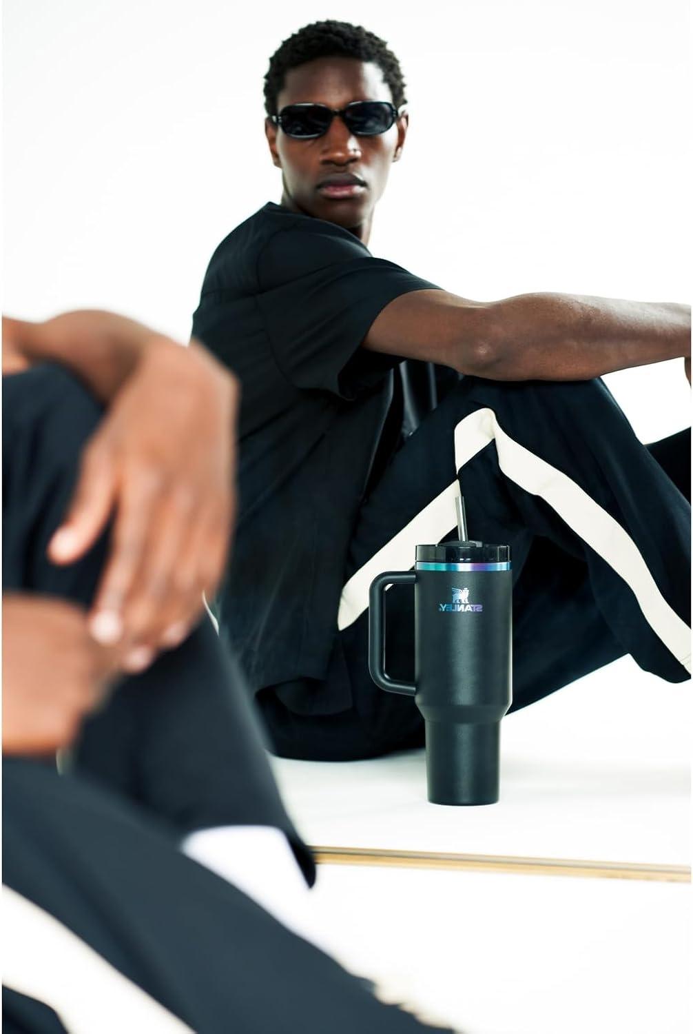 image:imageSTANLEY Quencher H20 Tumbler with Handle and Straw 20 oz Flowstate 3Position Lid Cup Holder Compatible for Travel Insulated Stainless Steel Cup BPAFree Blue Dream StoneBlack Chroma