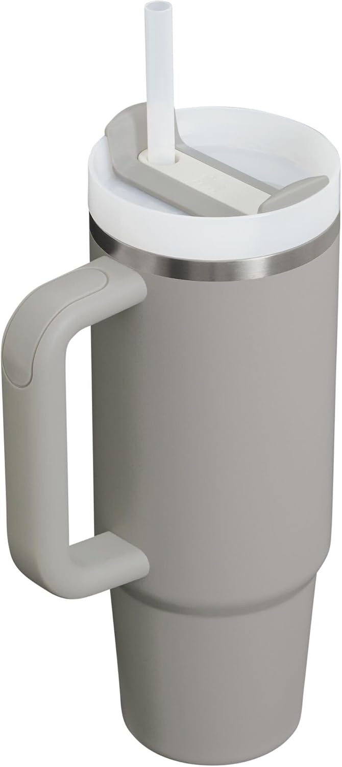 image:imageSTANLEY Quencher H20 Tumbler with Handle and Straw 20 oz Flowstate 3Position Lid Cup Holder Compatible for Travel Insulated Stainless Steel Cup BPAFree Blue Dream StoneAsh