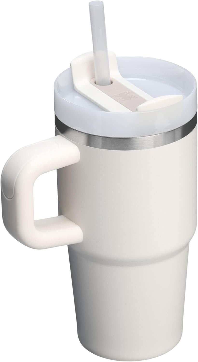 image:imageSTANLEY Quencher H20 Tumbler with Handle and Straw 20 oz Flowstate 3Position Lid Cup Holder Compatible for Travel Insulated Stainless Steel Cup BPAFree Blue Dream StoneCream 20