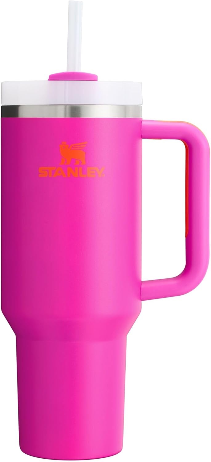 image:imageSTANLEY Quencher H20 Tumbler with Handle and Straw 20 oz Flowstate 3Position Lid Cup Holder Compatible for Travel Insulated Stainless Steel Cup BPAFree Blue Dream StoneVivid Violet