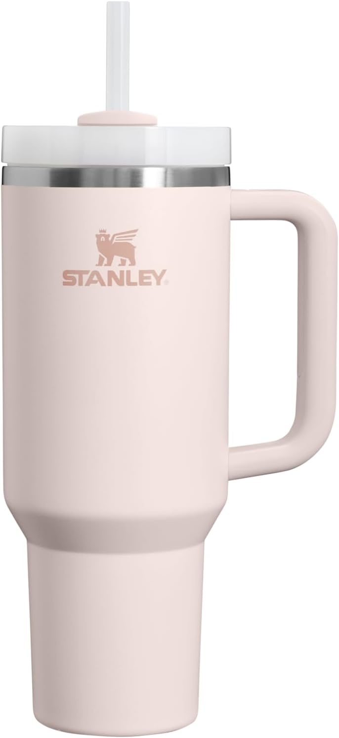 image:imageSTANLEY Quencher H20 Tumbler with Handle and Straw 20 oz Flowstate 3Position Lid Cup Holder Compatible for Travel Insulated Stainless Steel Cup BPAFree Blue Dream StoneRose Quartz 20