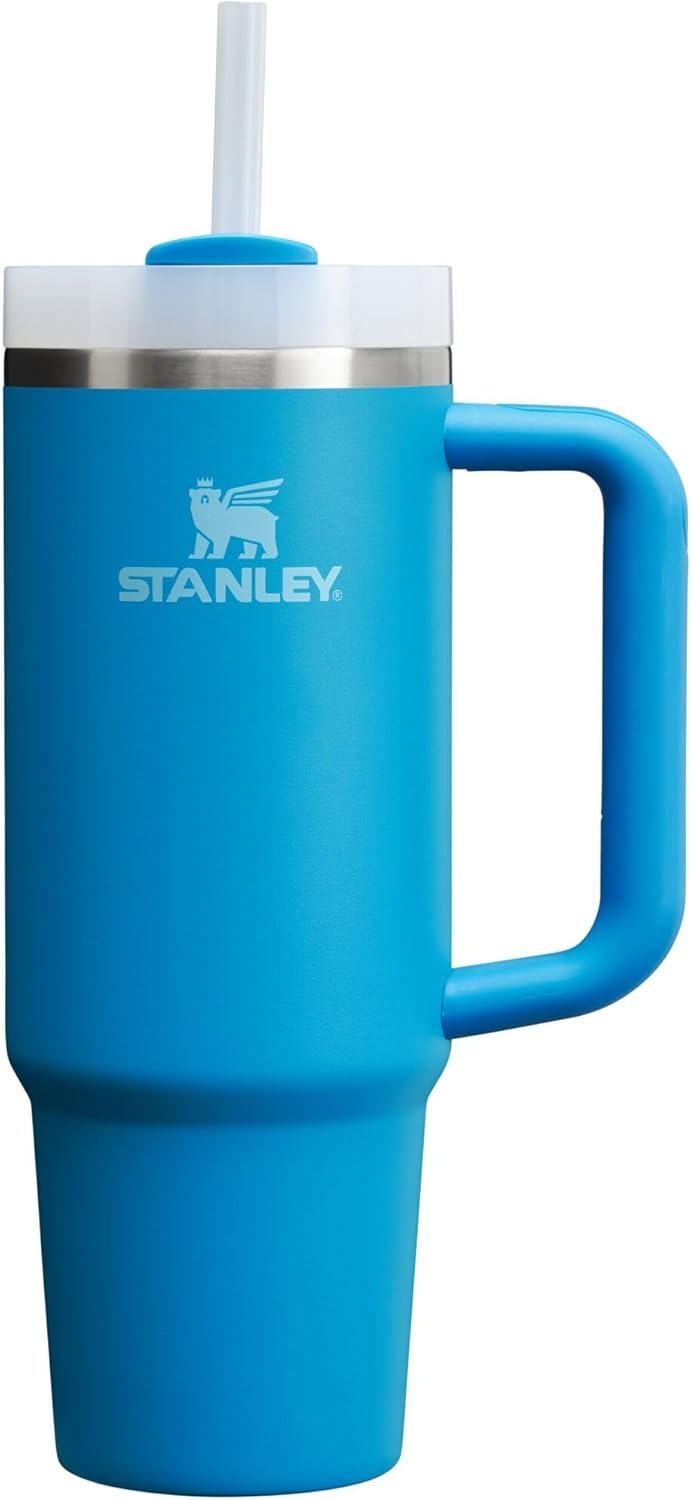 image:imageSTANLEY Quencher H20 Tumbler with Handle and Straw 20 oz Flowstate 3Position Lid Cup Holder Compatible for Travel Insulated Stainless Steel Cup BPAFree Blue Dream StoneAzure