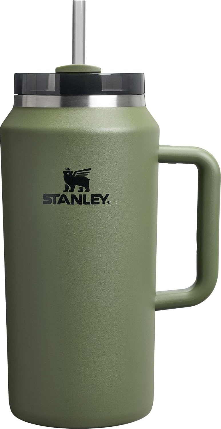 image:imageSTANLEY Quencher H20 Tumbler with Handle and Straw 20 oz Flowstate 3Position Lid Cup Holder Compatible for Travel Insulated Stainless Steel Cup BPAFree Blue Dream StoneDried Pine