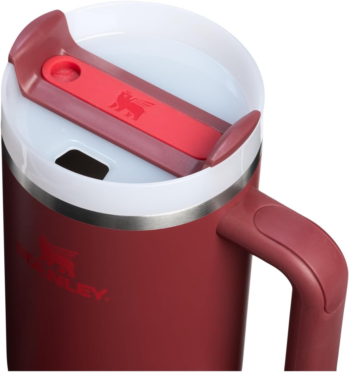 image:imageSTANLEY Quencher H20 Tumbler with Handle and Straw 20 oz Flowstate 3Position Lid Cup Holder Compatible for Travel Insulated Stainless Steel Cup BPAFree Blue Dream StoneCranberry