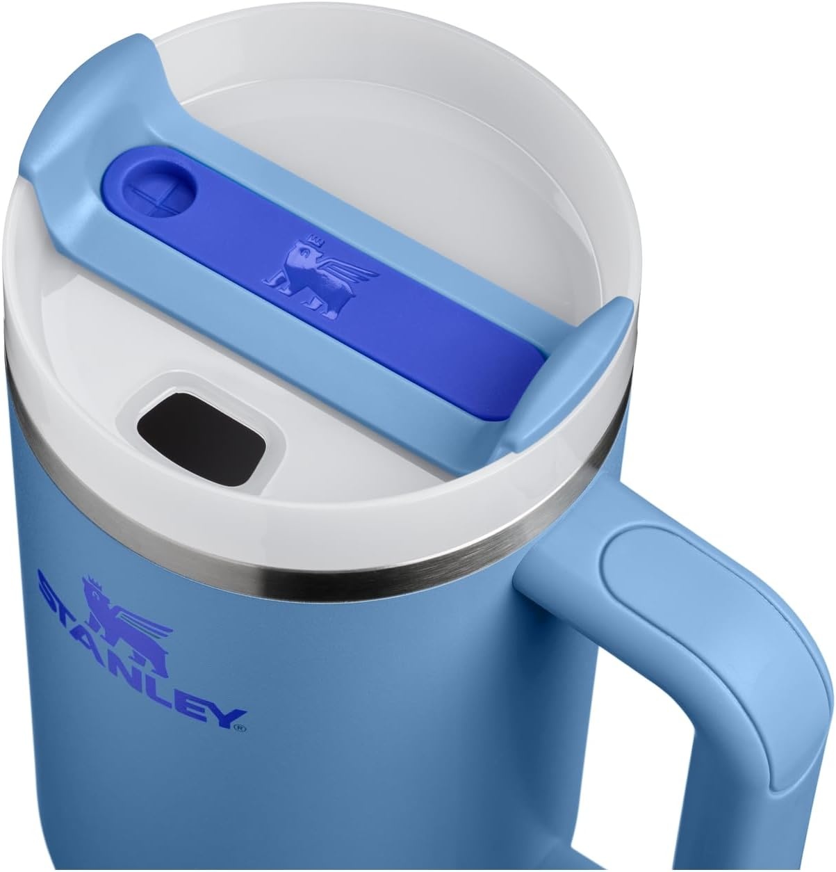 image:imageSTANLEY Quencher H20 Tumbler with Handle and Straw 20 oz Flowstate 3Position Lid Cup Holder Compatible for Travel Insulated Stainless Steel Cup BPAFree Blue Dream StoneBlue Sky