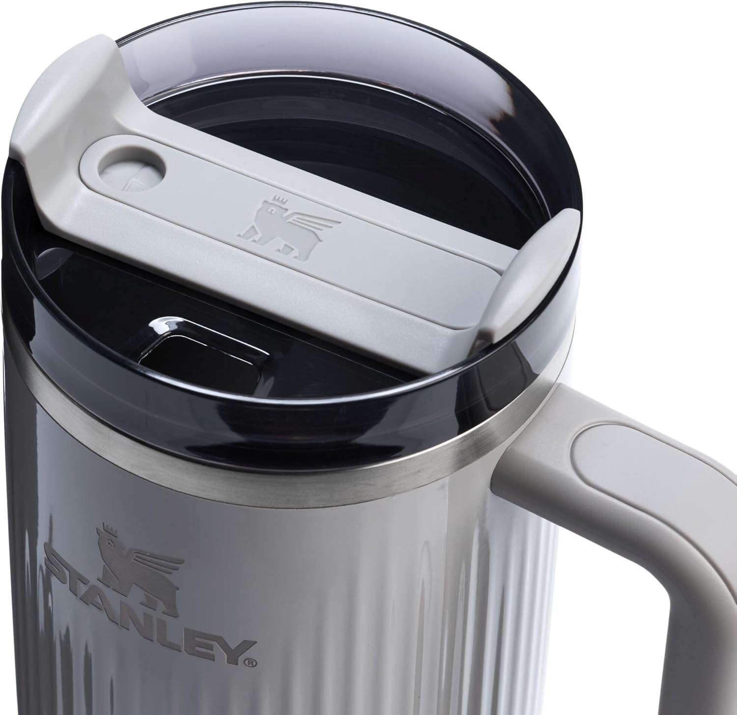 image:imageSTANLEY Quencher H20 Tumbler with Handle and Straw 20 oz Flowstate 3Position Lid Cup Holder Compatible for Travel Insulated Stainless Steel Cup BPAFree Blue Dream StoneFluted Ash Gloss