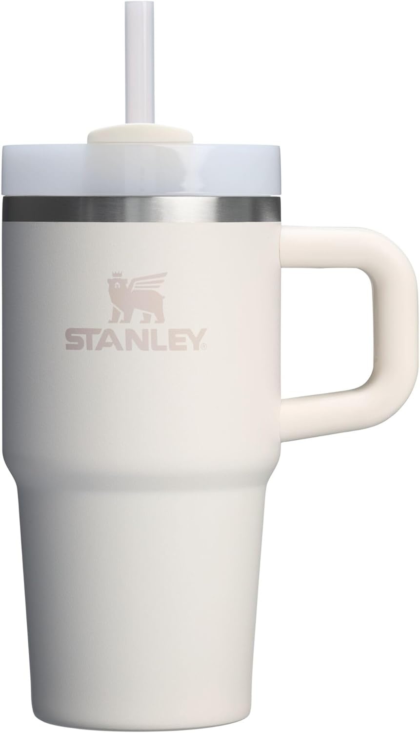 image:imageSTANLEY Quencher H20 Tumbler with Handle and Straw 20 oz Flowstate 3Position Lid Cup Holder Compatible for Travel Insulated Stainless Steel Cup BPAFree Blue Dream StoneCream 20