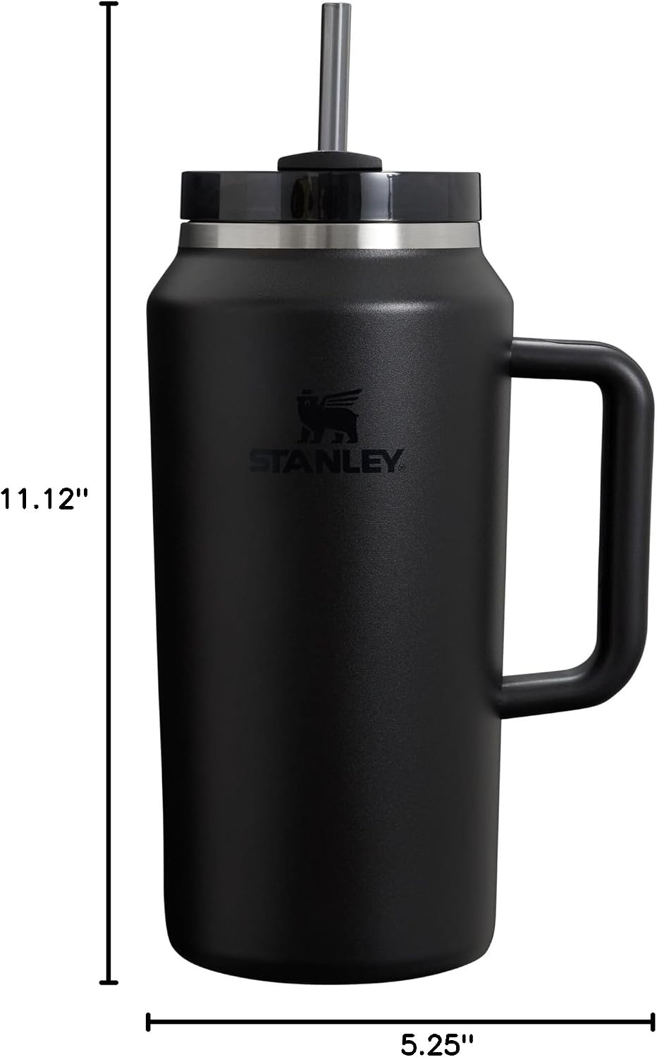 image:imageSTANLEY Quencher H20 Tumbler with Handle and Straw 20 oz Flowstate 3Position Lid Cup Holder Compatible for Travel Insulated Stainless Steel Cup BPAFree Blue Dream StoneBlack 20