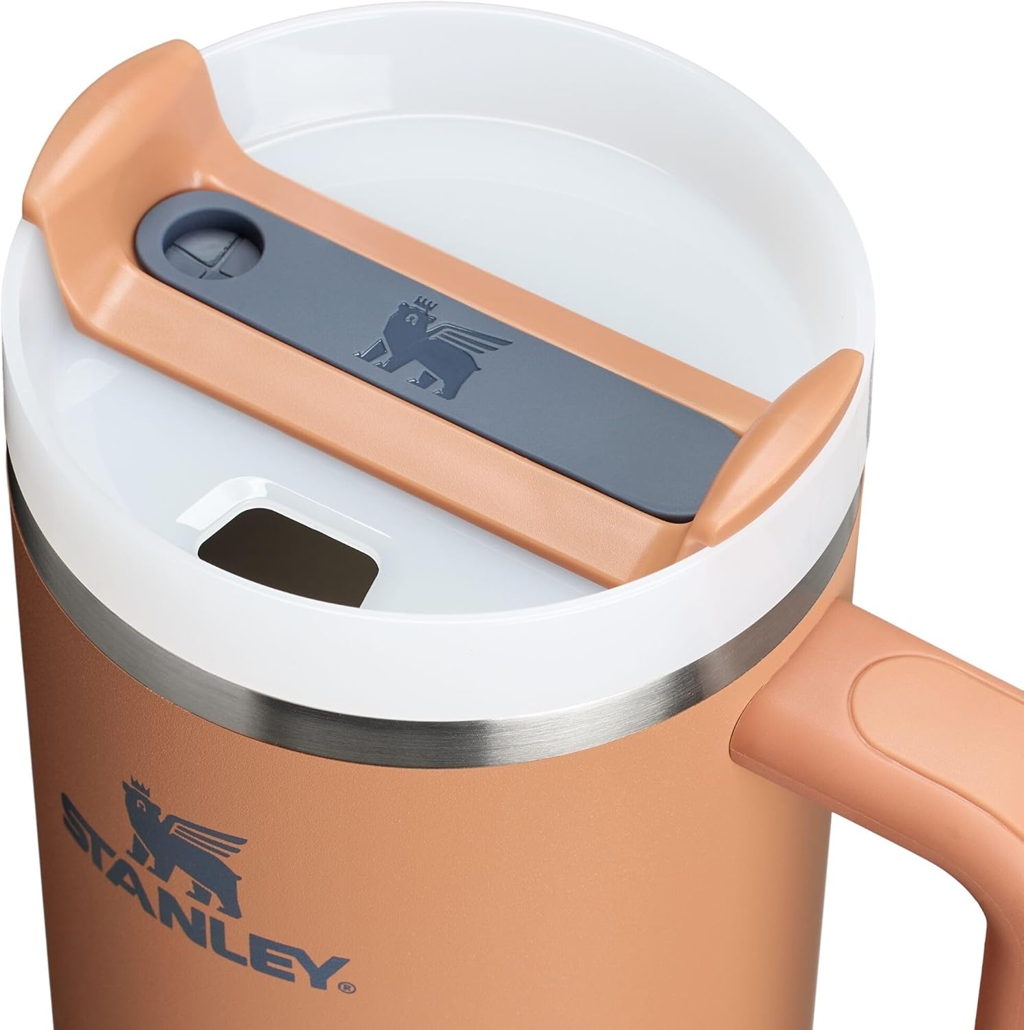 image:imageSTANLEY Quencher H20 Tumbler with Handle and Straw 20 oz Flowstate 3Position Lid Cup Holder Compatible for Travel Insulated Stainless Steel Cup BPAFree Blue Dream StoneToast