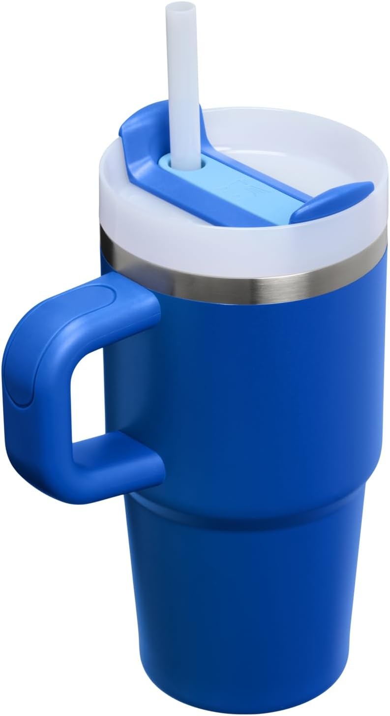 image:imageSTANLEY Quencher H20 Tumbler with Handle and Straw 20 oz Flowstate 3Position Lid Cup Holder Compatible for Travel Insulated Stainless Steel Cup BPAFree Blue Dream StoneCobalt
