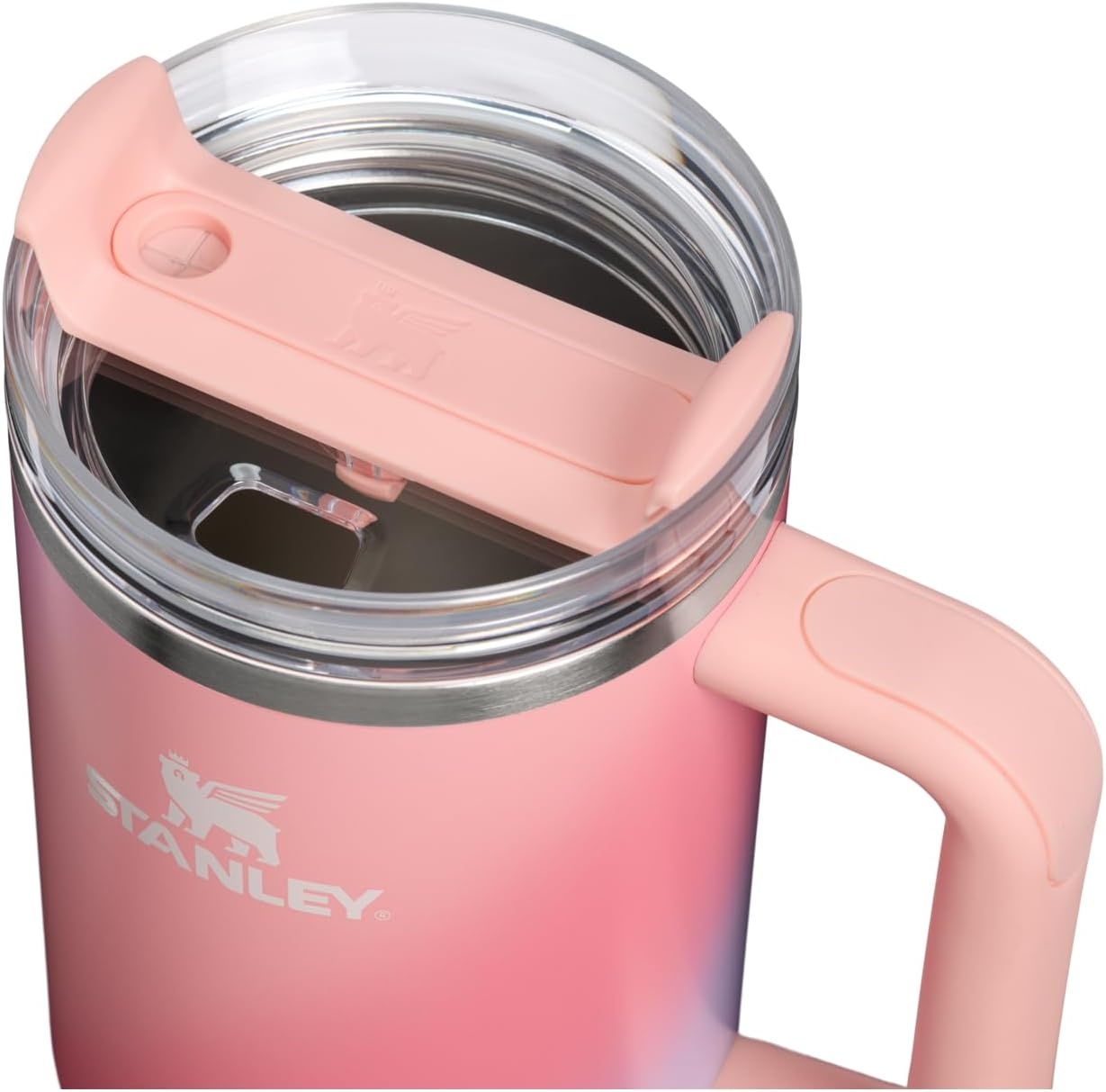 image:imageSTANLEY Quencher H20 Tumbler with Handle and Straw 20 oz Flowstate 3Position Lid Cup Holder Compatible for Travel Insulated Stainless Steel Cup BPAFree Blue Dream StoneSunset Spiral