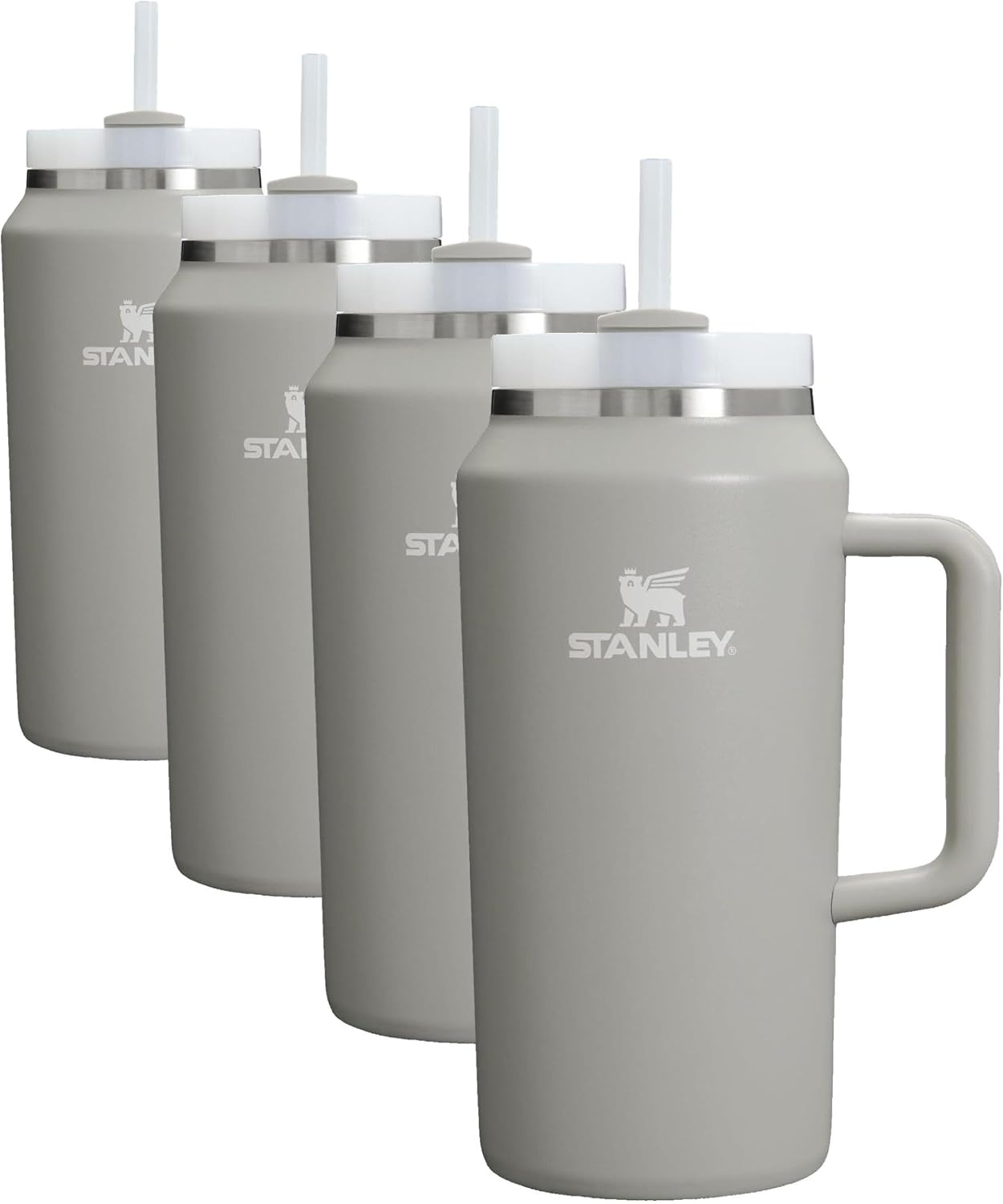 image:imageSTANLEY Quencher H20 Tumbler with Handle and Straw 20 oz Flowstate 3Position Lid Cup Holder Compatible for Travel Insulated Stainless Steel Cup BPAFree Blue Dream StoneAsh