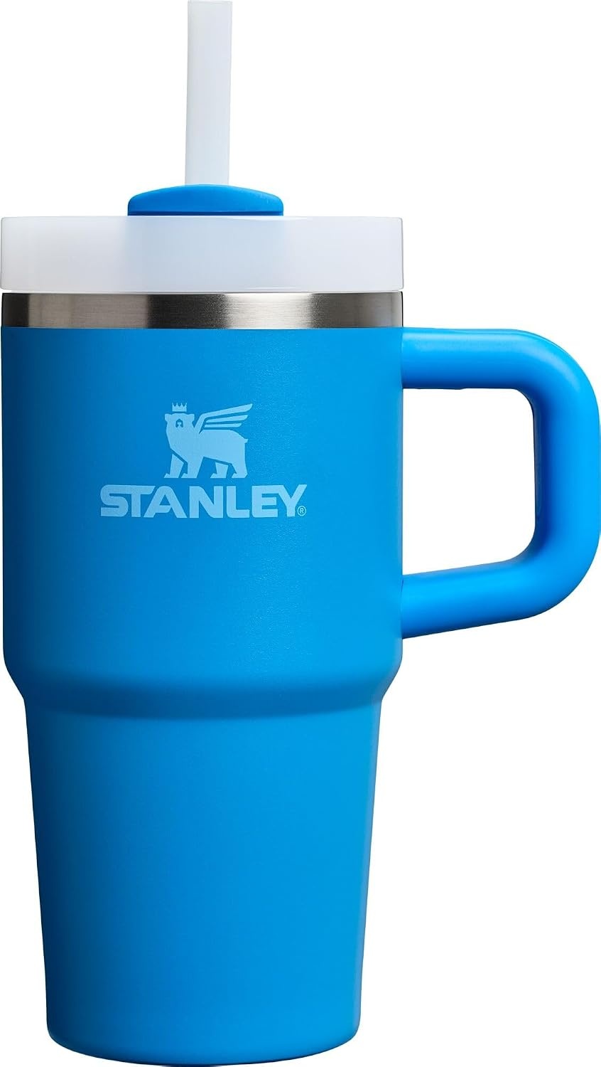 image:imageSTANLEY Quencher H20 Tumbler with Handle and Straw 20 oz Flowstate 3Position Lid Cup Holder Compatible for Travel Insulated Stainless Steel Cup BPAFree Blue Dream StoneAzure