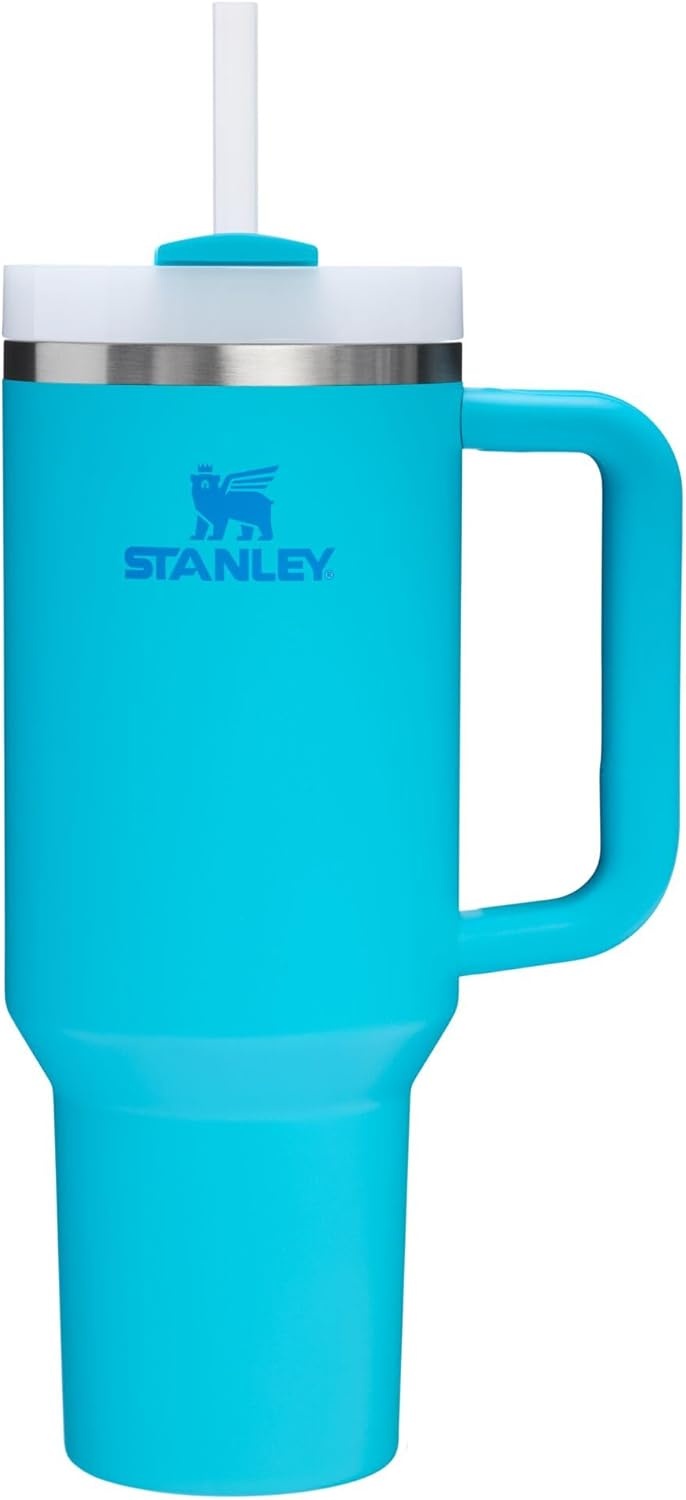image:imageSTANLEY Quencher H20 Tumbler with Handle and Straw 20 oz Flowstate 3Position Lid Cup Holder Compatible for Travel Insulated Stainless Steel Cup BPAFree Blue Dream StoneSplash