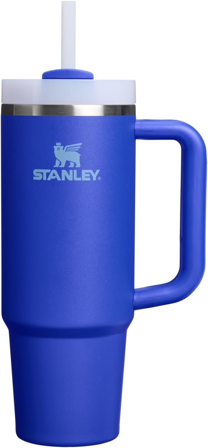 image:imageSTANLEY Quencher H20 Tumbler with Handle and Straw 20 oz Flowstate 3Position Lid Cup Holder Compatible for Travel Insulated Stainless Steel Cup BPAFree Blue Dream StoneCobalt