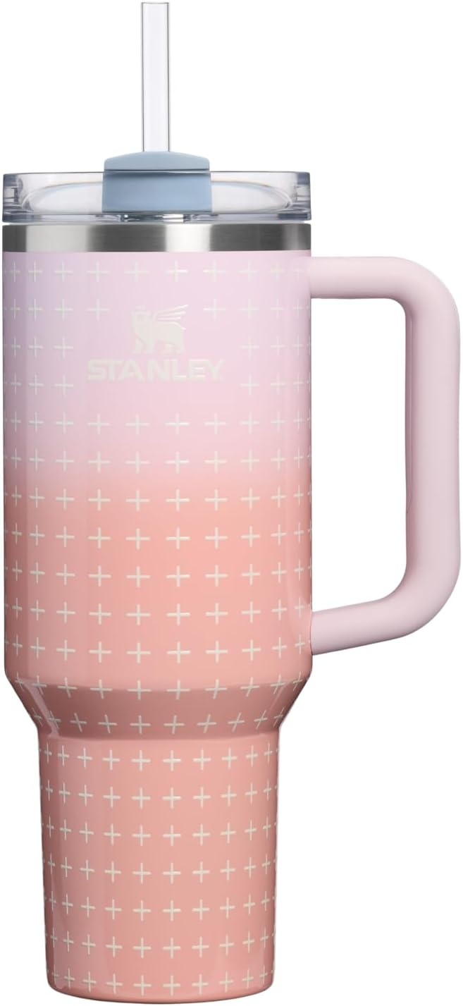 image:imageSTANLEY Quencher H20 Tumbler with Handle and Straw 20 oz Flowstate 3Position Lid Cup Holder Compatible for Travel Insulated Stainless Steel Cup BPAFree Blue Dream StoneSorbet Plus
