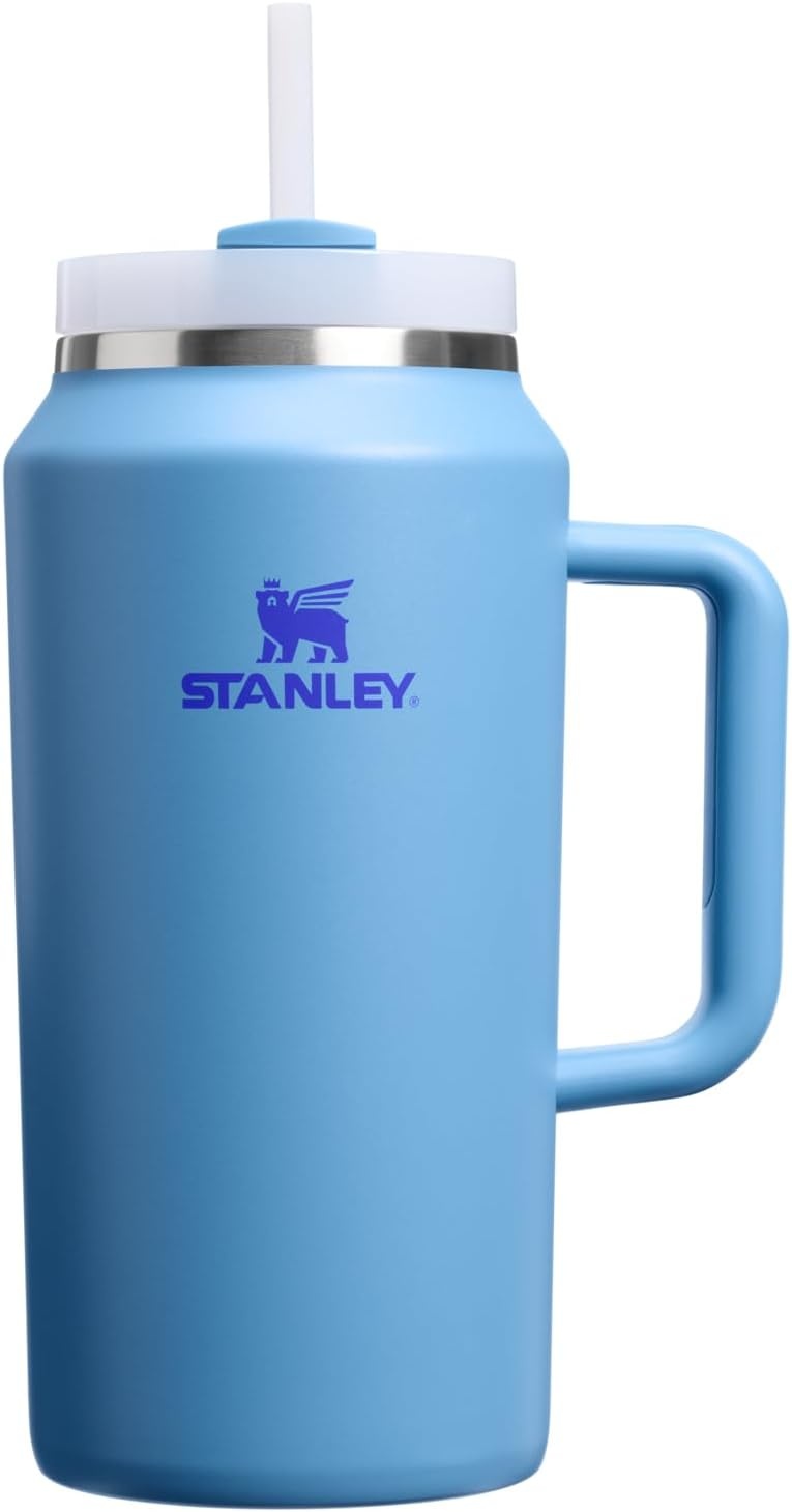 image:imageSTANLEY Quencher H20 Tumbler with Handle and Straw 20 oz Flowstate 3Position Lid Cup Holder Compatible for Travel Insulated Stainless Steel Cup BPAFree Blue Dream StoneBlue Sky