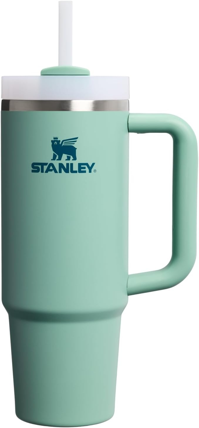 image:imageSTANLEY Quencher H20 Tumbler with Handle and Straw 20 oz Flowstate 3Position Lid Cup Holder Compatible for Travel Insulated Stainless Steel Cup BPAFree Blue Dream StoneSpring Green