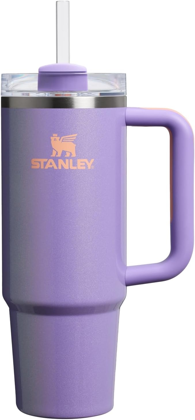 image:imageSTANLEY Quencher H20 Tumbler with Handle and Straw 20 oz Flowstate 3Position Lid Cup Holder Compatible for Travel Insulated Stainless Steel Cup BPAFree Blue Dream StonePeriwinkle Shimmer