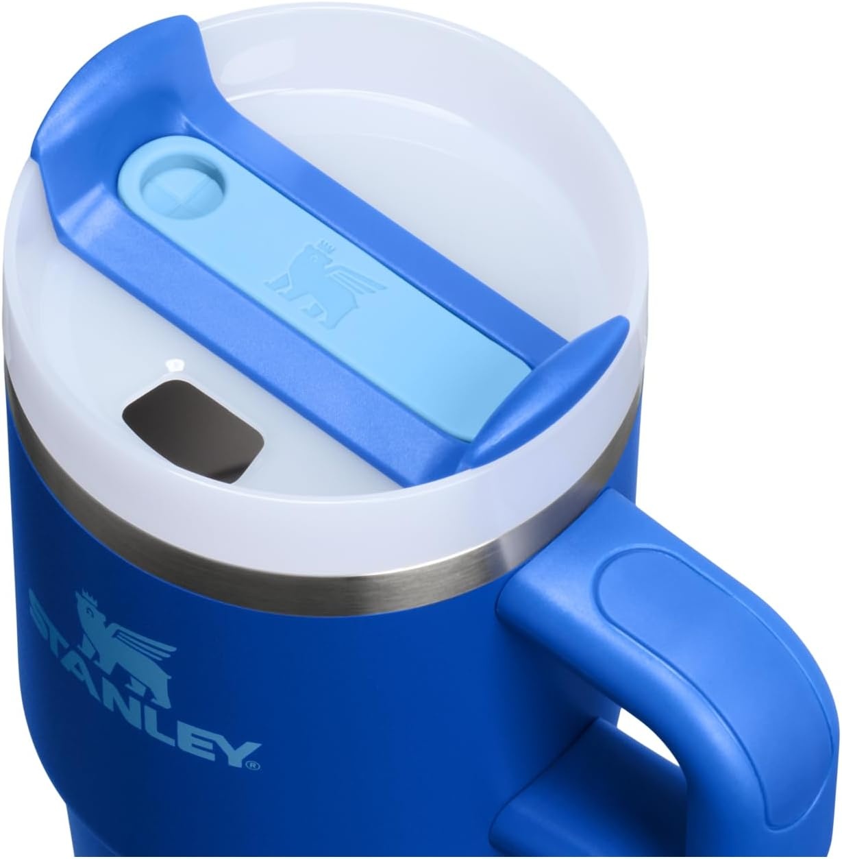 image:imageSTANLEY Quencher H20 Tumbler with Handle and Straw 20 oz Flowstate 3Position Lid Cup Holder Compatible for Travel Insulated Stainless Steel Cup BPAFree Blue Dream StoneCobalt
