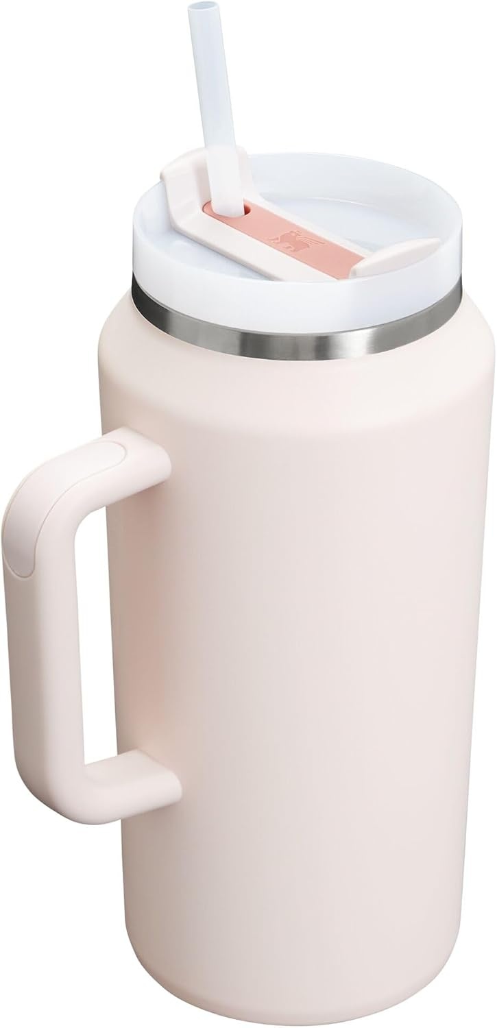 image:imageSTANLEY Quencher H20 Tumbler with Handle and Straw 20 oz Flowstate 3Position Lid Cup Holder Compatible for Travel Insulated Stainless Steel Cup BPAFree Blue Dream StoneRose Quartz 20