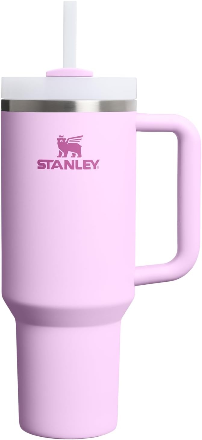 image:imageSTANLEY Quencher H20 Tumbler with Handle and Straw 20 oz Flowstate 3Position Lid Cup Holder Compatible for Travel Insulated Stainless Steel Cup BPAFree Blue Dream StoneSoft Orchid