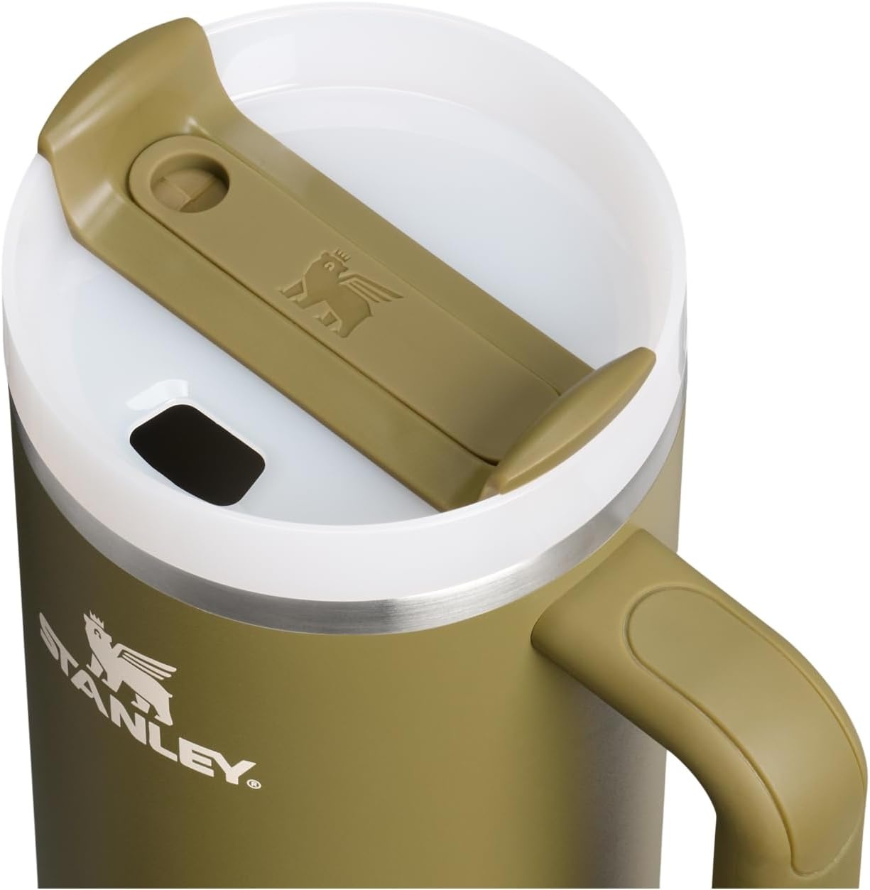 image:imageSTANLEY Quencher H20 Tumbler with Handle and Straw 20 oz Flowstate 3Position Lid Cup Holder Compatible for Travel Insulated Stainless Steel Cup BPAFree Blue Dream StoneThyme
