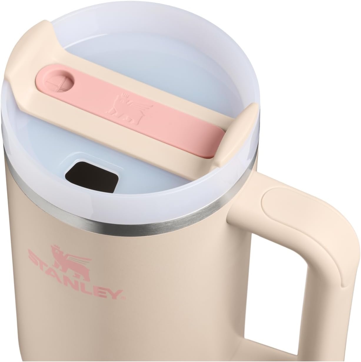 image:imageSTANLEY Quencher H20 Tumbler with Handle and Straw 20 oz Flowstate 3Position Lid Cup Holder Compatible for Travel Insulated Stainless Steel Cup BPAFree Blue Dream StoneChampagne