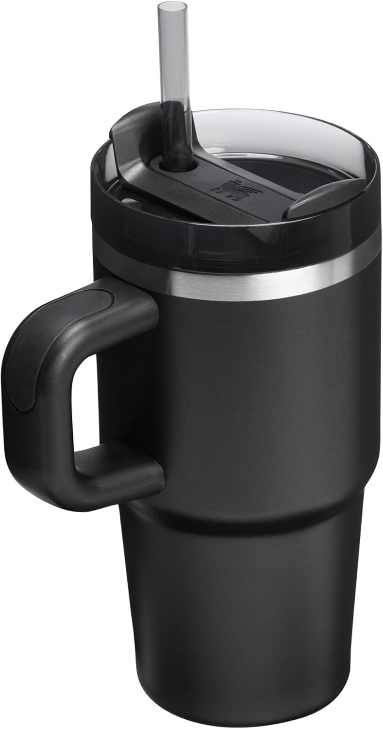 image:imageSTANLEY Quencher H20 Tumbler with Handle and Straw 20 oz Flowstate 3Position Lid Cup Holder Compatible for Travel Insulated Stainless Steel Cup BPAFree Blue Dream StoneBlack 20