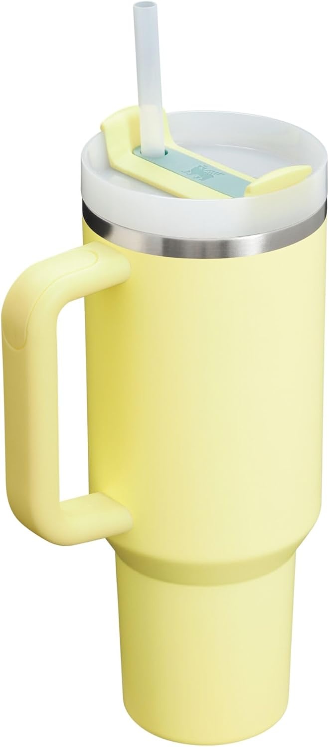 image:imageSTANLEY Quencher H20 Tumbler with Handle and Straw 20 oz Flowstate 3Position Lid Cup Holder Compatible for Travel Insulated Stainless Steel Cup BPAFree Blue Dream StonePomelo