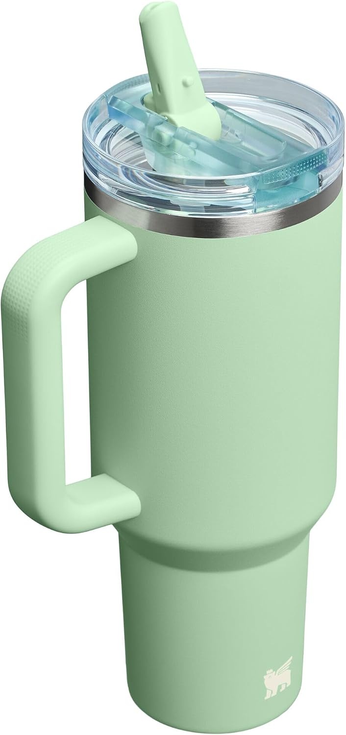 image:imageSTANLEY Quencher ProTour Flip Straw Tumbler with Leakproof Lid 30 oz Builtin Straw and Handle Cup Holder Compatible for Travel insulated Stainless Steel Cup BPAFree Hot PinkPistachio