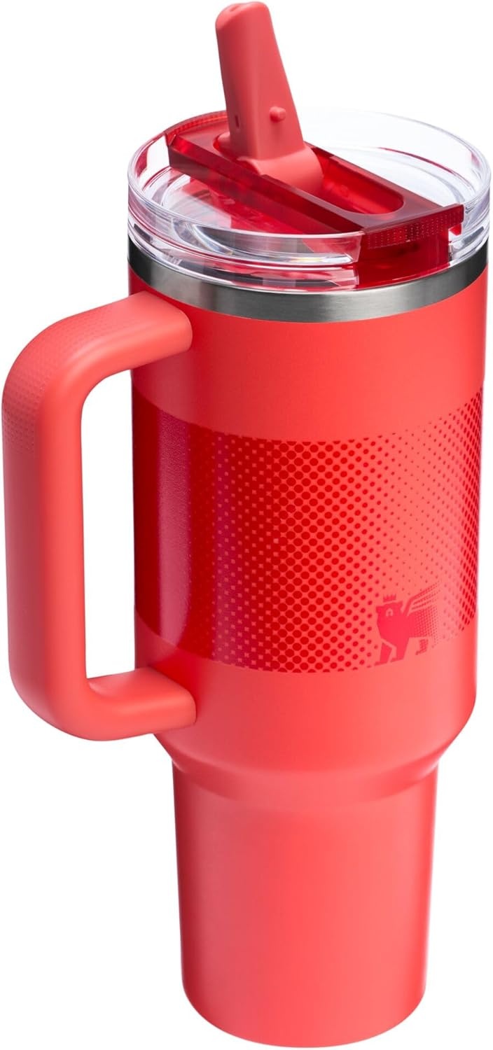 image:imageSTANLEY Quencher ProTour Flip Straw Tumbler with Leakproof Lid 30 oz Builtin Straw and Handle Cup Holder Compatible for Travel insulated Stainless Steel Cup BPAFree Hot PinkHot Coral Fade