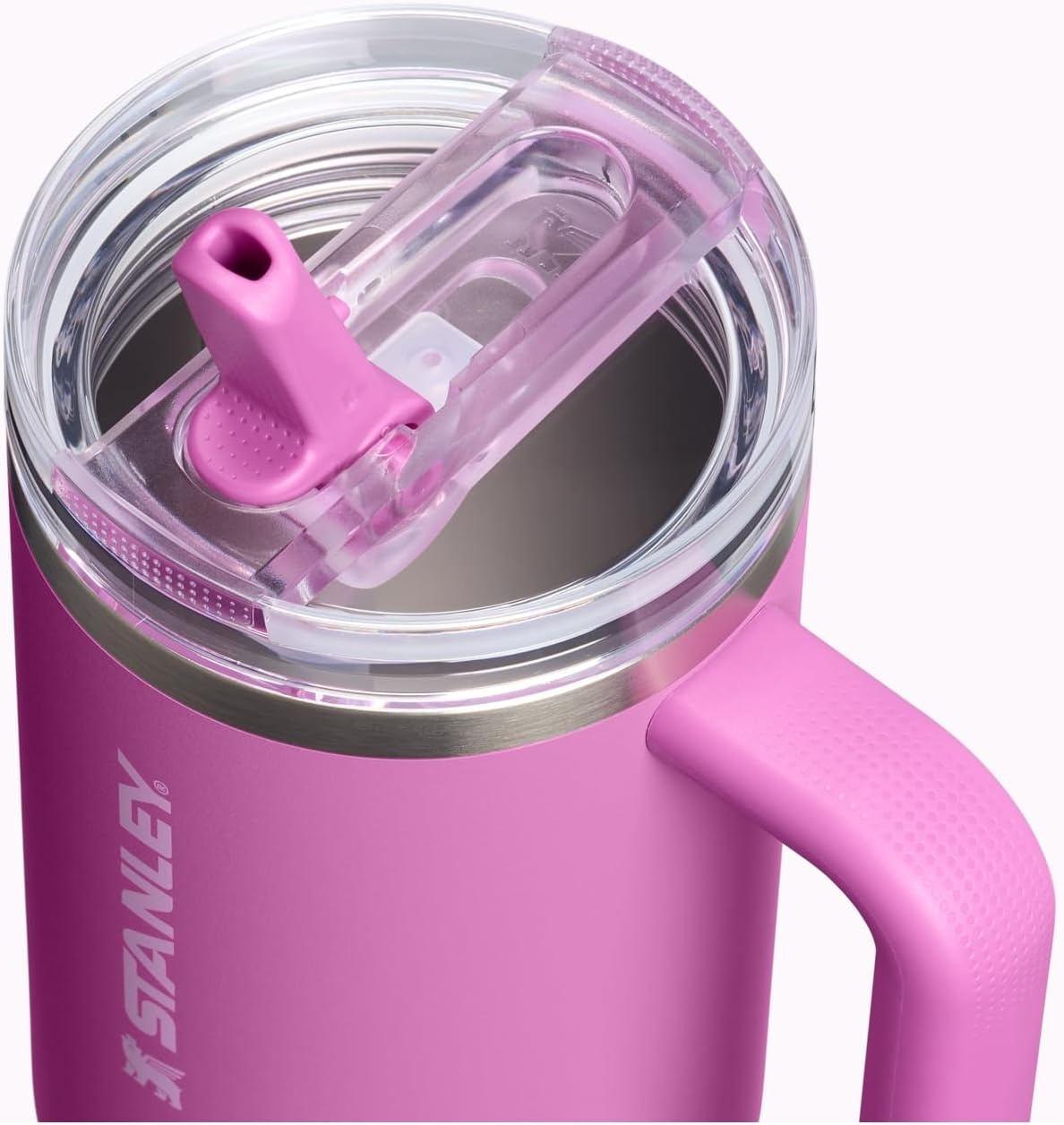 image:imageSTANLEY Quencher ProTour Flip Straw Tumbler with Leakproof Lid 30 oz Builtin Straw and Handle Cup Holder Compatible for Travel insulated Stainless Steel Cup BPAFree Hot PinkDark Blossom