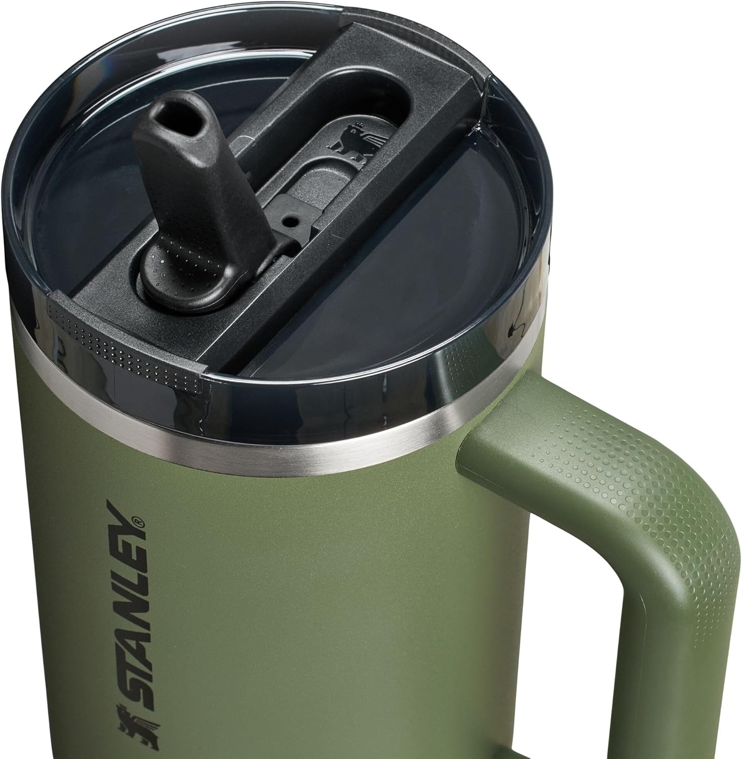 image:imageSTANLEY Quencher ProTour Flip Straw Tumbler with Leakproof Lid 30 oz Builtin Straw and Handle Cup Holder Compatible for Travel insulated Stainless Steel Cup BPAFree Hot PinkDried Pine VRT