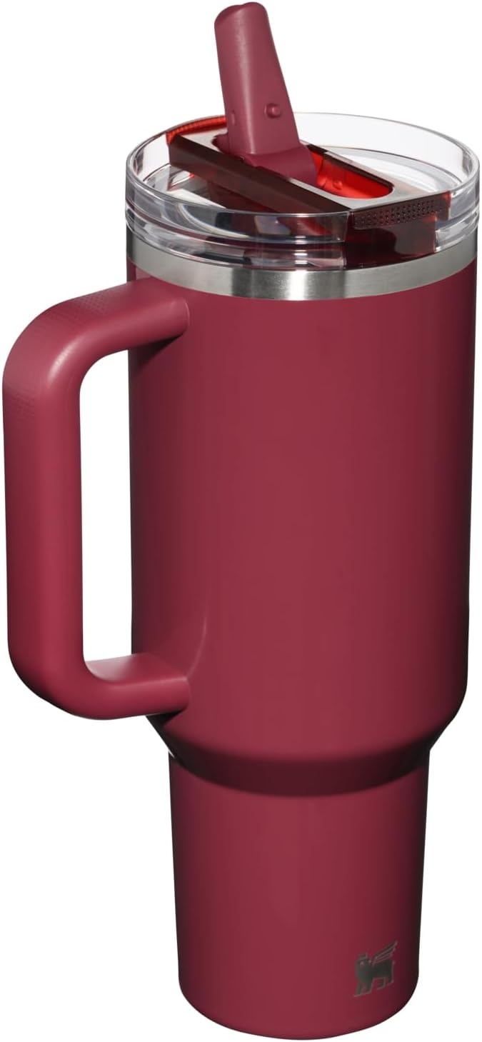 image:imageSTANLEY Quencher ProTour Flip Straw Tumbler with Leakproof Lid 30 oz Builtin Straw and Handle Cup Holder Compatible for Travel insulated Stainless Steel Cup BPAFree Hot PinkCranberry Gloss