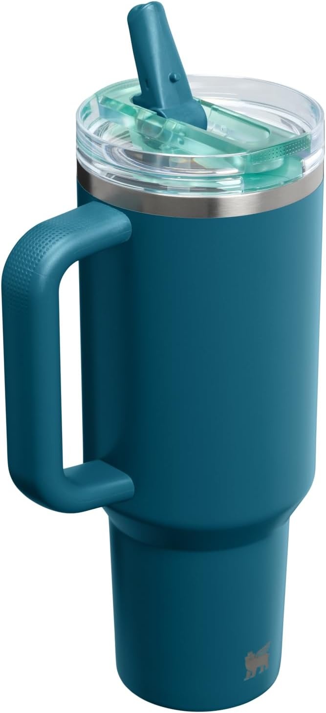 image:imageSTANLEY Quencher ProTour Flip Straw Tumbler with Leakproof Lid 30 oz Builtin Straw and Handle Cup Holder Compatible for Travel insulated Stainless Steel Cup BPAFree Hot PinkCoastal Teal