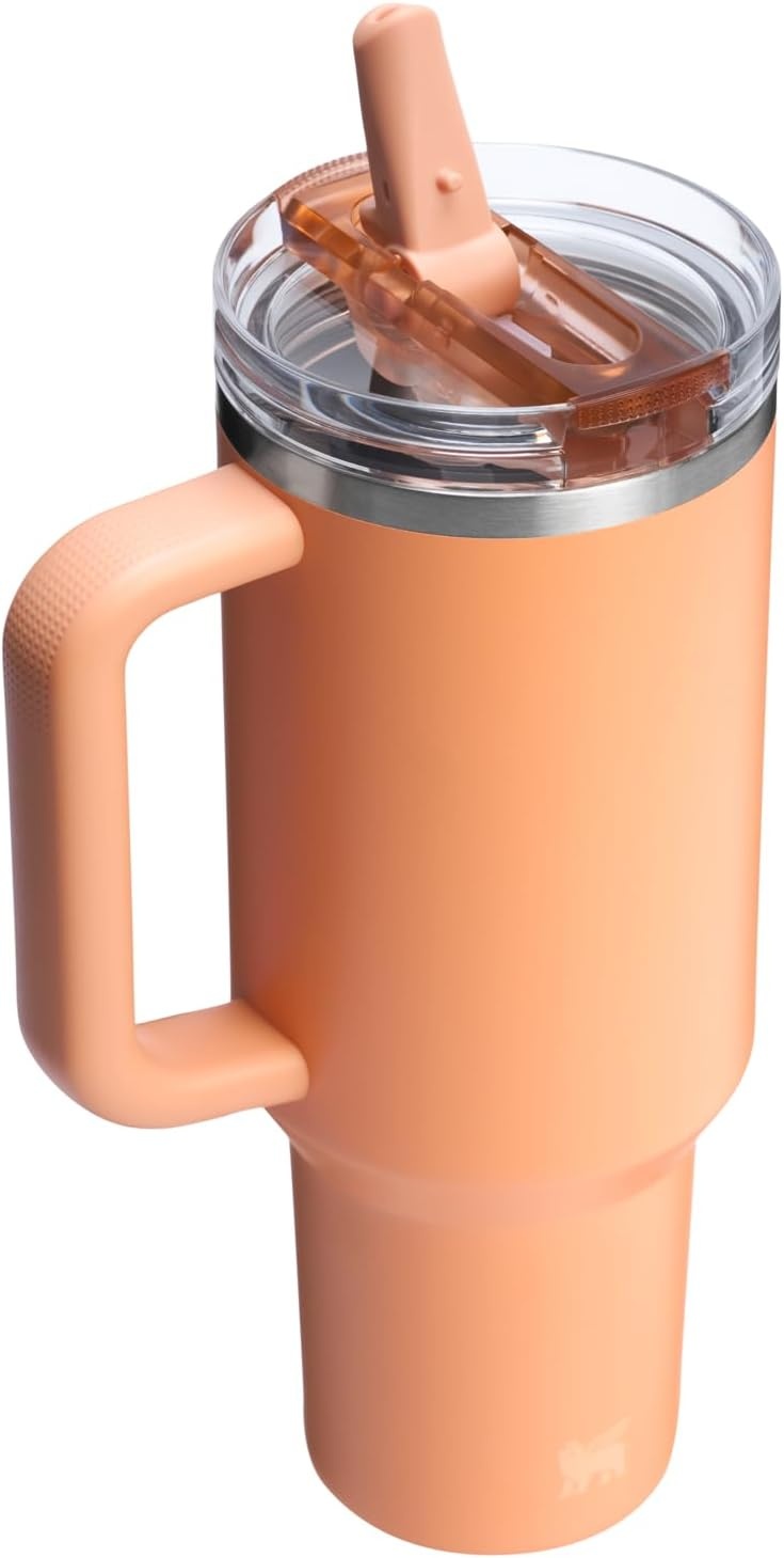 image:imageSTANLEY Quencher ProTour Flip Straw Tumbler with Leakproof Lid 30 oz Builtin Straw and Handle Cup Holder Compatible for Travel insulated Stainless Steel Cup BPAFree Hot PinkOasis Apricot