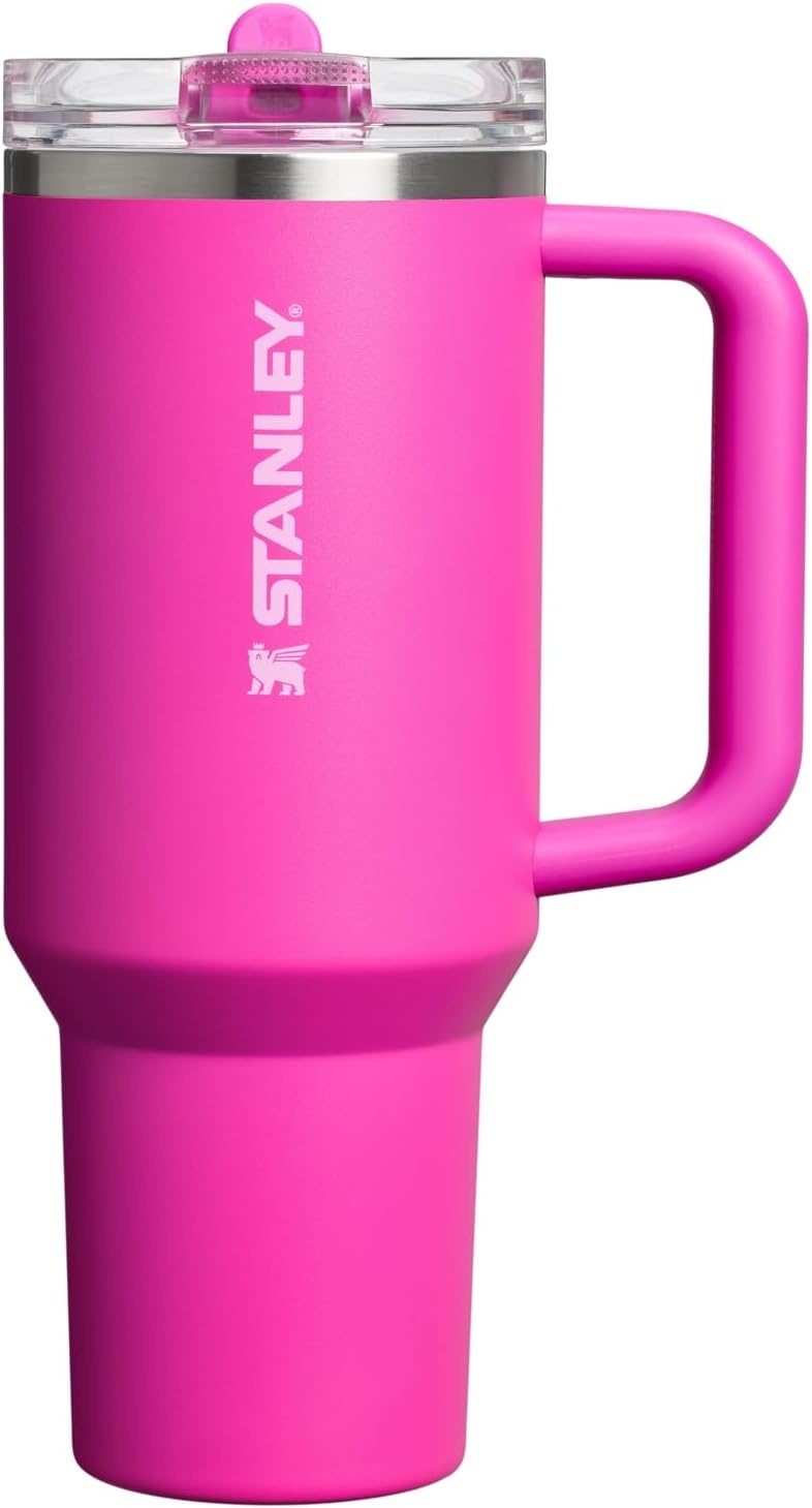 image:imageSTANLEY Quencher ProTour Flip Straw Tumbler with Leakproof Lid 30 oz Builtin Straw and Handle Cup Holder Compatible for Travel insulated Stainless Steel Cup BPAFree Hot PinkViolet Blossom