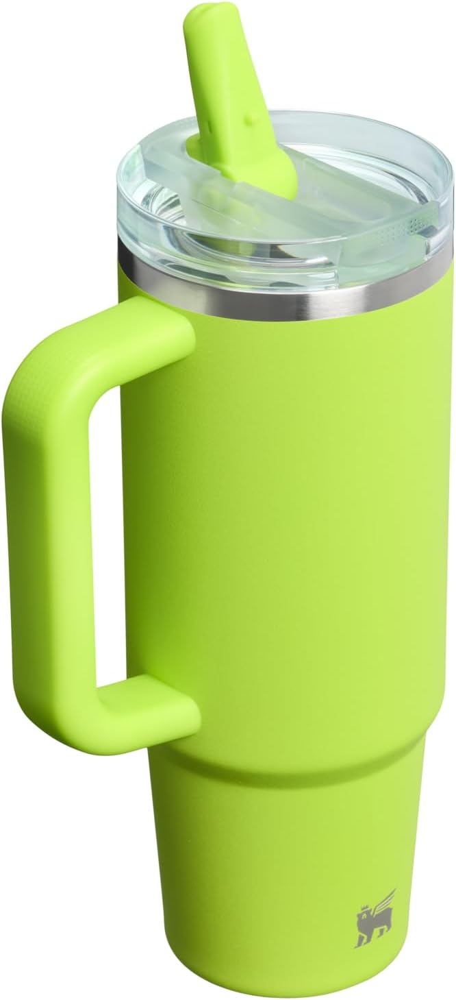 image:imageSTANLEY Quencher ProTour Flip Straw Tumbler with Leakproof Lid 30 oz Builtin Straw and Handle Cup Holder Compatible for Travel insulated Stainless Steel Cup BPAFree Hot PinkChartreuse