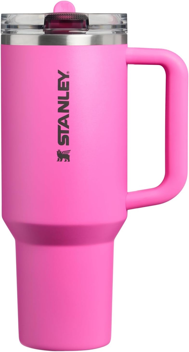image:imageSTANLEY Quencher ProTour Flip Straw Tumbler with Leakproof Lid 30 oz Builtin Straw and Handle Cup Holder Compatible for Travel insulated Stainless Steel Cup BPAFree Hot PinkHot Pink