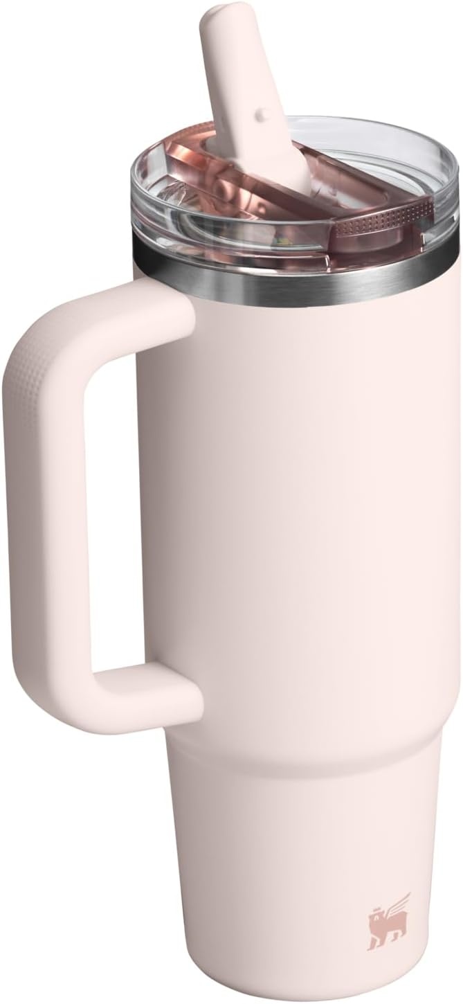 image:imageSTANLEY Quencher ProTour Flip Straw Tumbler with Leakproof Lid 30 oz Builtin Straw and Handle Cup Holder Compatible for Travel insulated Stainless Steel Cup BPAFree Hot PinkRose Quartz