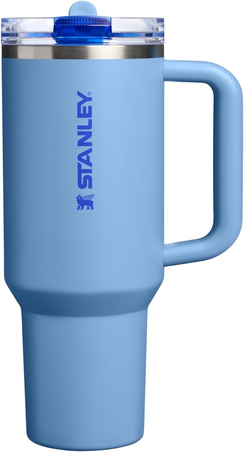 image:imageSTANLEY Quencher ProTour Flip Straw Tumbler with Leakproof Lid 30 oz Builtin Straw and Handle Cup Holder Compatible for Travel insulated Stainless Steel Cup BPAFree Hot PinkBlue Sky