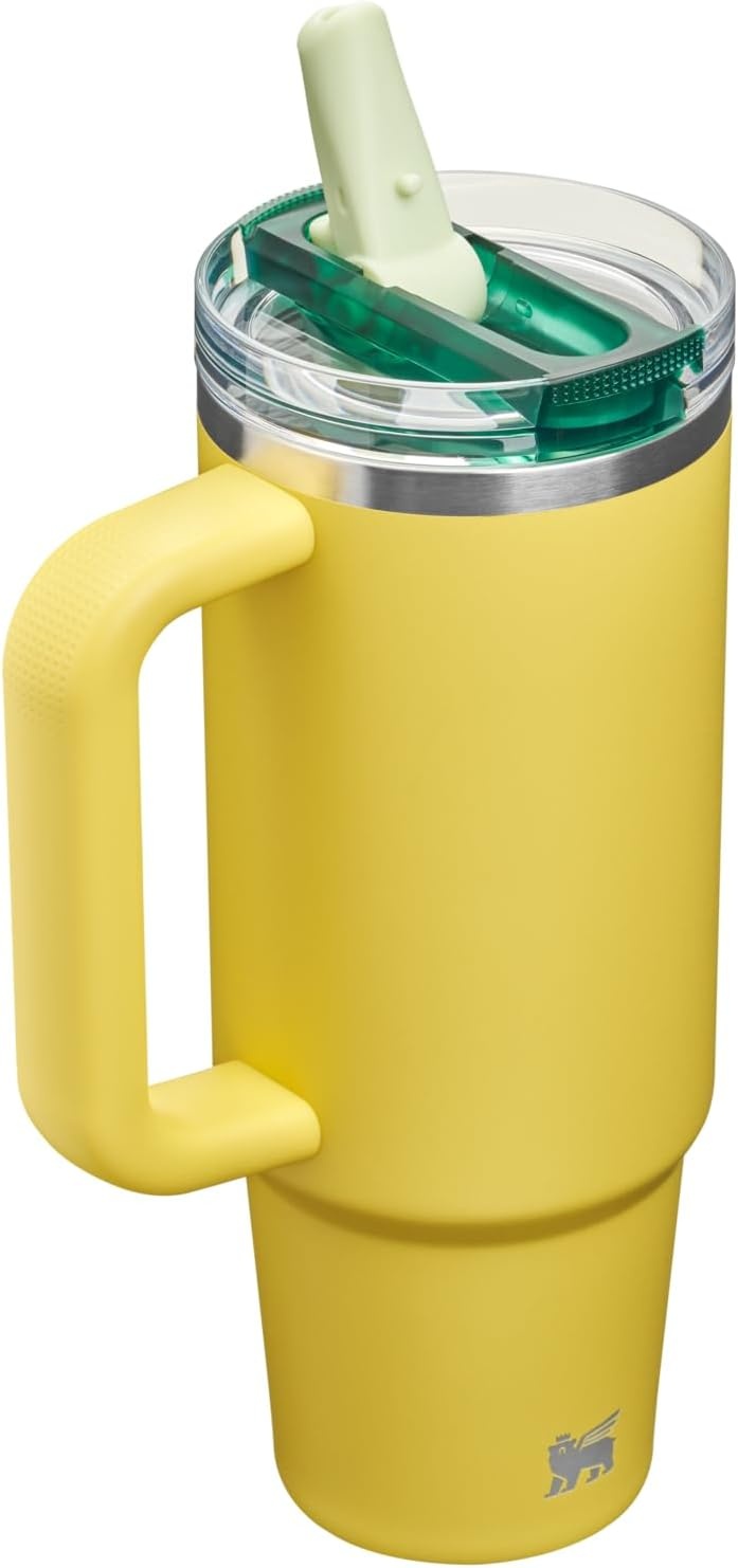 image:imageSTANLEY Quencher ProTour Flip Straw Tumbler with Leakproof Lid 30 oz Builtin Straw and Handle Cup Holder Compatible for Travel insulated Stainless Steel Cup BPAFree Hot PinkDaffodil Emerald