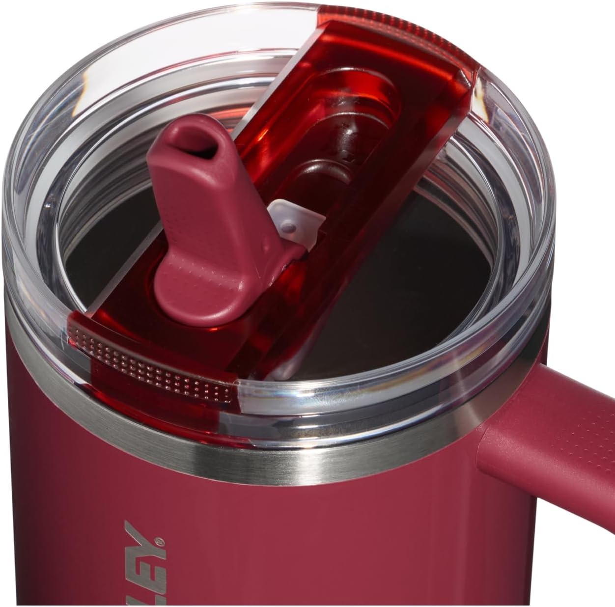 image:imageSTANLEY Quencher ProTour Flip Straw Tumbler with Leakproof Lid 30 oz Builtin Straw and Handle Cup Holder Compatible for Travel insulated Stainless Steel Cup BPAFree Hot PinkCranberry Gloss