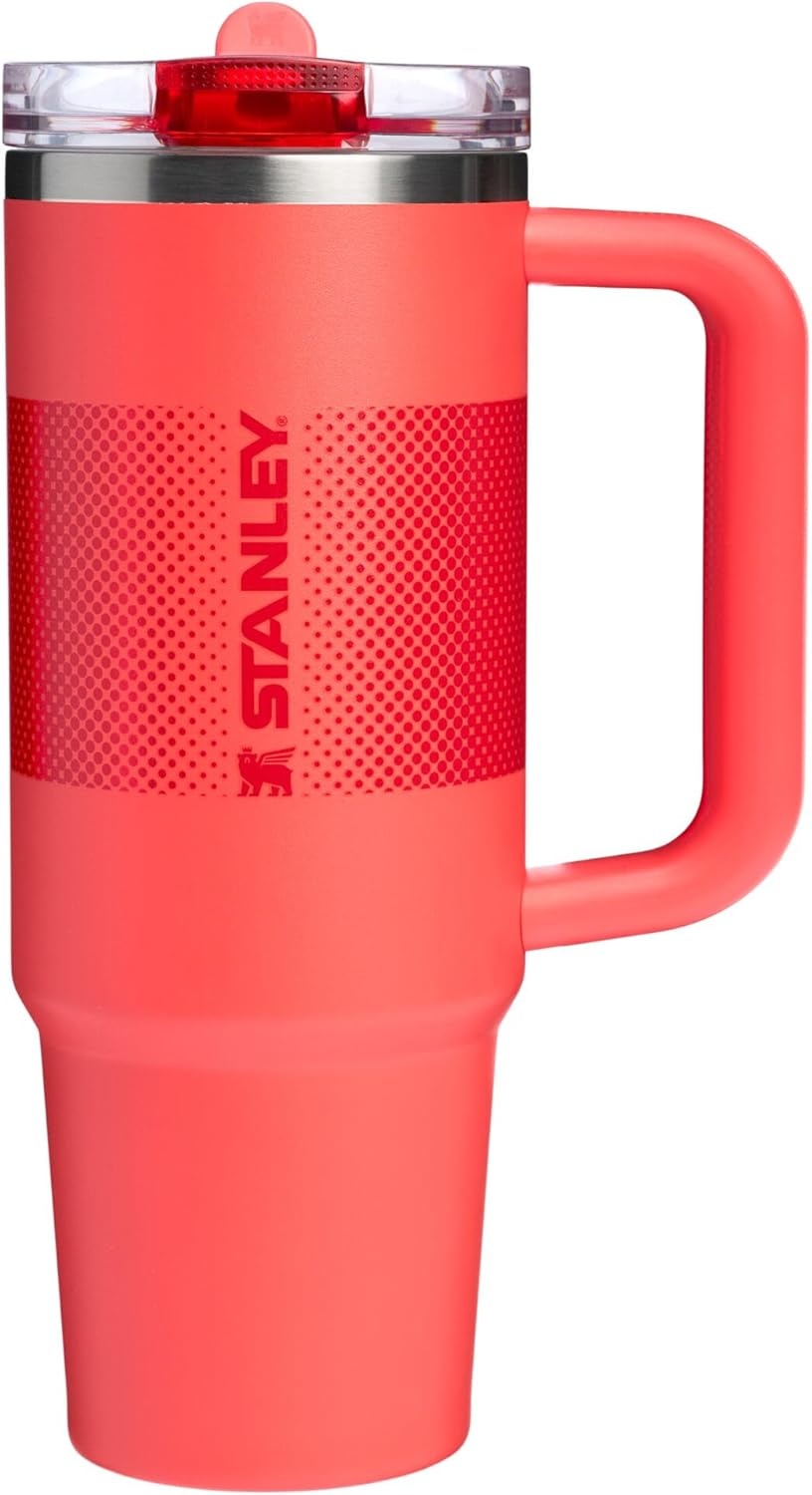 image:imageSTANLEY Quencher ProTour Flip Straw Tumbler with Leakproof Lid 30 oz Builtin Straw and Handle Cup Holder Compatible for Travel insulated Stainless Steel Cup BPAFree Hot PinkHot Coral Fade