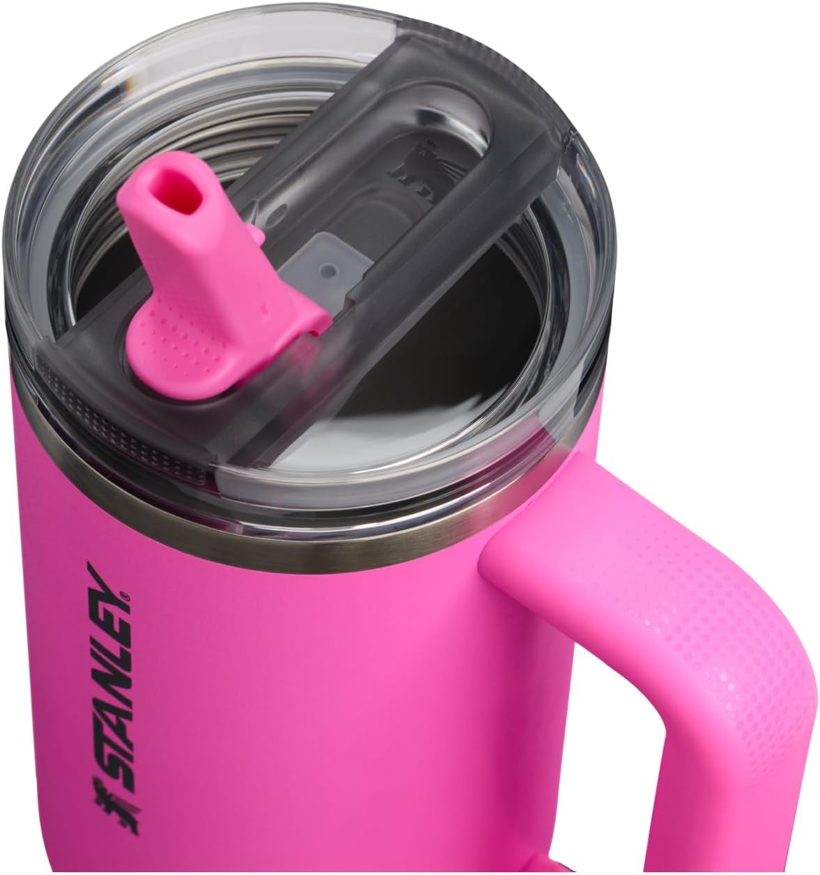 image:imageSTANLEY Quencher ProTour Flip Straw Tumbler with Leakproof Lid 30 oz Builtin Straw and Handle Cup Holder Compatible for Travel insulated Stainless Steel Cup BPAFree Hot PinkHot Pink