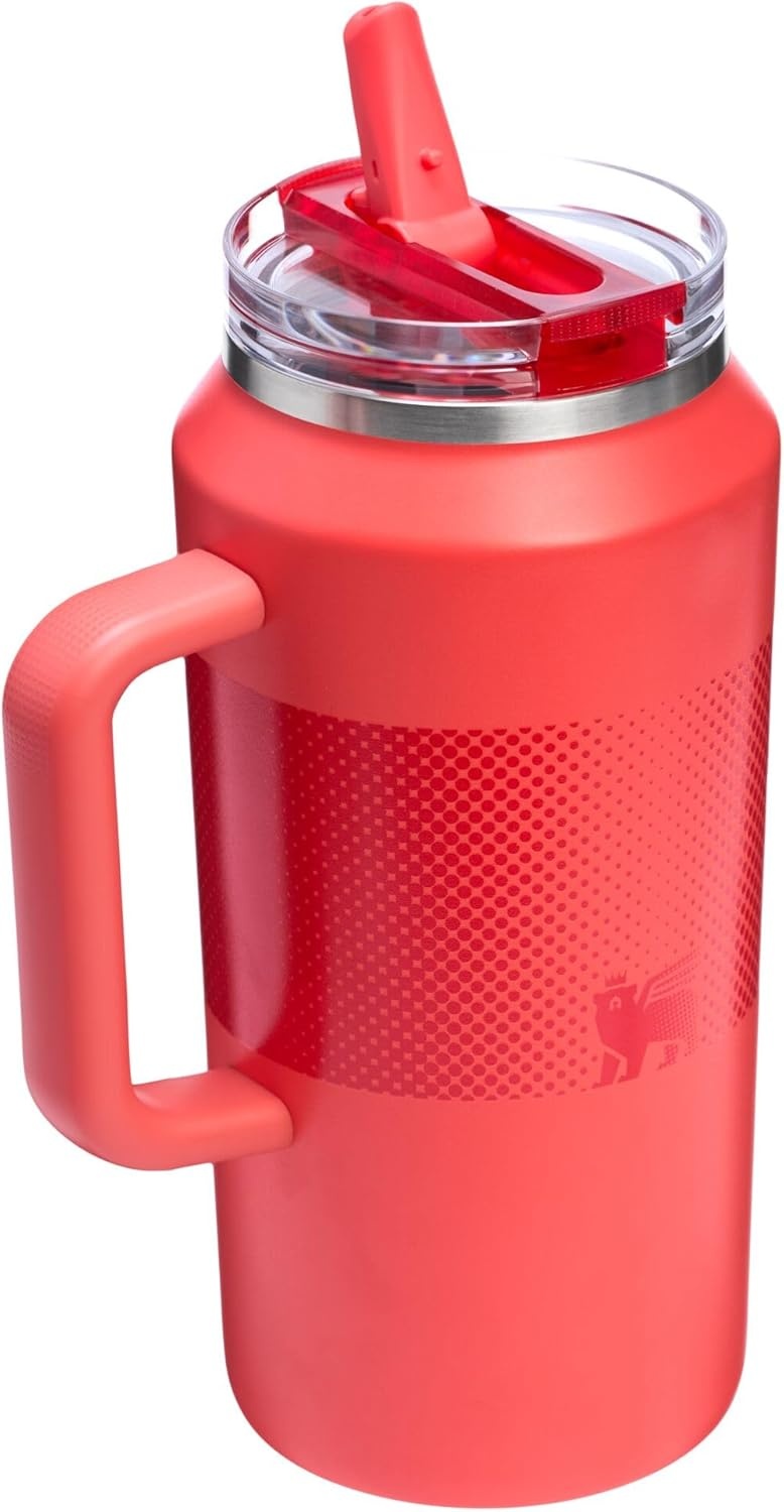 image:imageSTANLEY Quencher ProTour Flip Straw Tumbler with Leakproof Lid 30 oz Builtin Straw and Handle Cup Holder Compatible for Travel insulated Stainless Steel Cup BPAFree Hot PinkHot Coral Fade