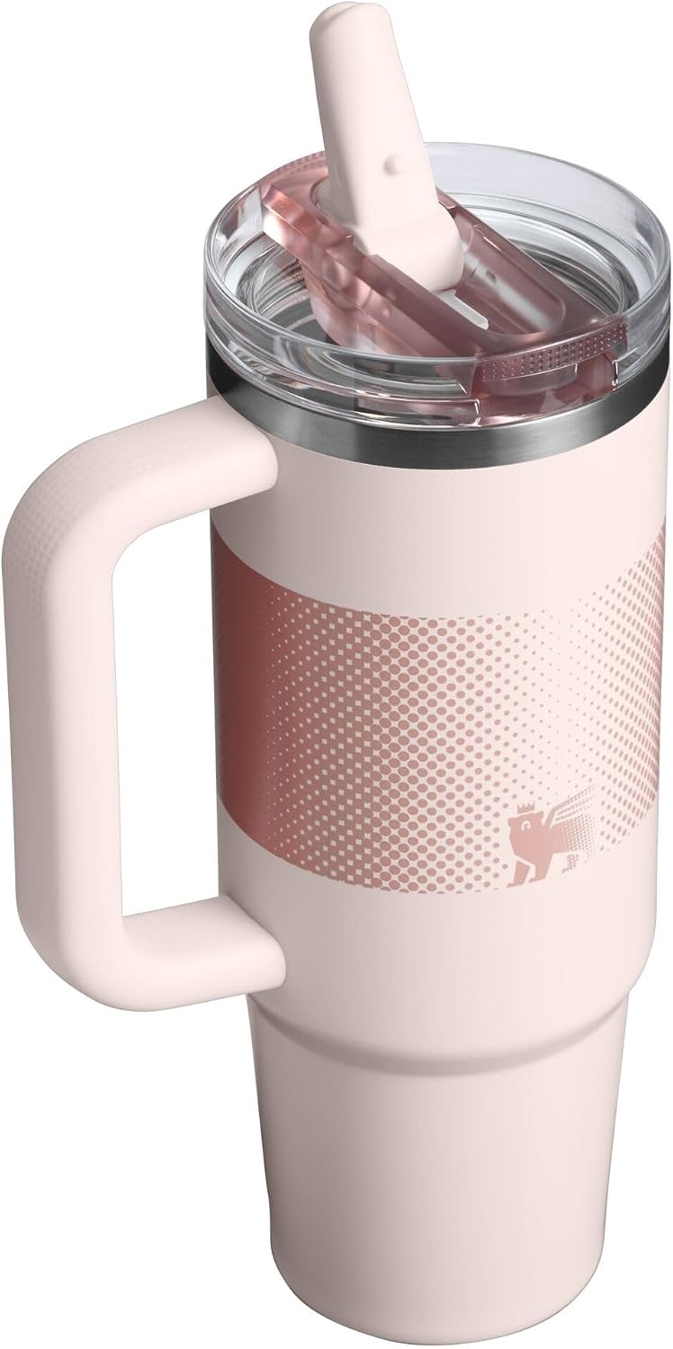image:imageSTANLEY Quencher ProTour Flip Straw Tumbler with Leakproof Lid 30 oz Builtin Straw and Handle Cup Holder Compatible for Travel insulated Stainless Steel Cup BPAFree Hot PinkRose Quartz Fade