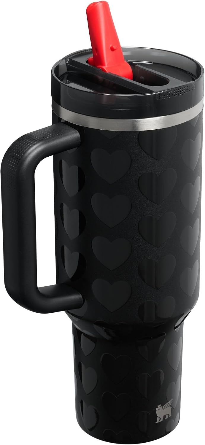 image:imageSTANLEY Quencher ProTour Flip Straw Tumbler with Leakproof Lid 30 oz Builtin Straw and Handle Cup Holder Compatible for Travel insulated Stainless Steel Cup BPAFree Hot PinkBlack Lovely