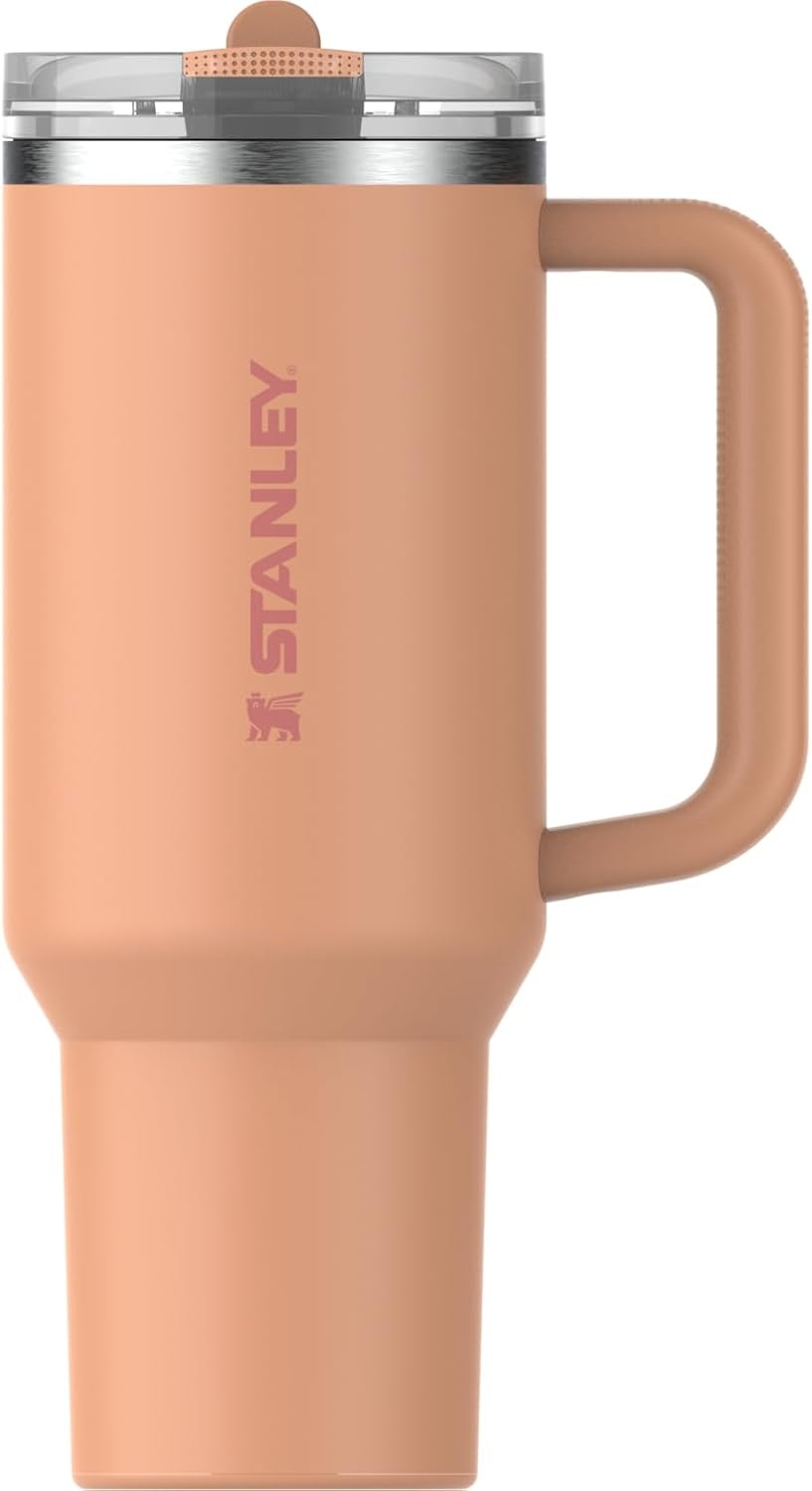 image:imageSTANLEY Quencher ProTour Flip Straw Tumbler with Leakproof Lid 30 oz Builtin Straw and Handle Cup Holder Compatible for Travel insulated Stainless Steel Cup BPAFree Hot PinkOasis Apricot